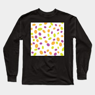 Colorful spots, ovals in orange green and purple Long Sleeve T-Shirt